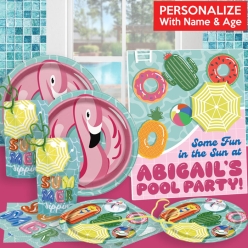 *Summer Fun PERSONALIZED Supersaver Pool Party Pack for 8